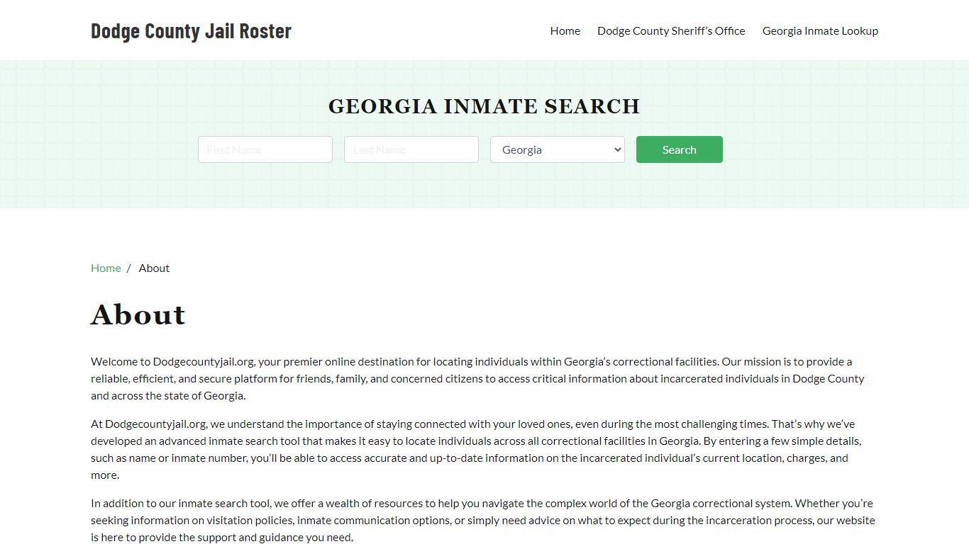 Georgia Inmate Search