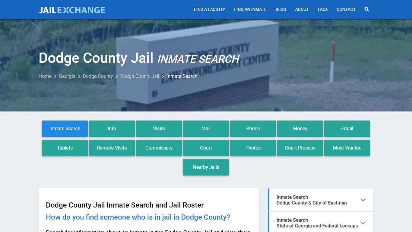Inmate Search: Roster & Mugshots - Dodge County Jail, GA